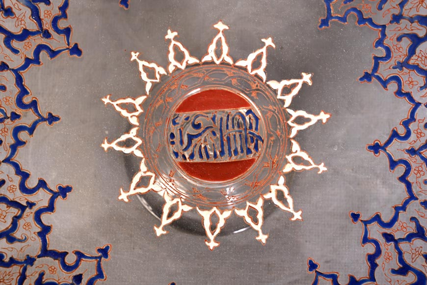 BROCARD Philippe-Joseph (in the style of) — Footed cup in blown glass with enamel and gilt decoration in the perso-islamic taste BROCARD Philippe-Joseph (in the style of) — Footed cup in blown glass with enamel and gilt decoration in the perso-islamic taste-3