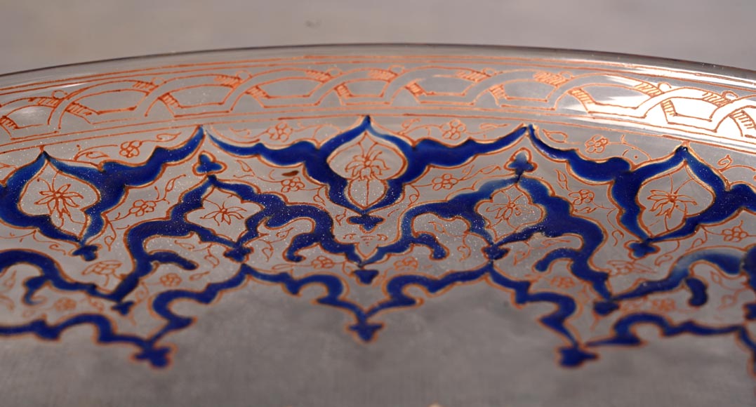 BROCARD Philippe-Joseph (in the style of) — Footed cup in blown glass with enamel and gilt decoration in the perso-islamic taste BROCARD Philippe-Joseph (in the style of) — Footed cup in blown glass with enamel and gilt decoration in the perso-islamic taste-5