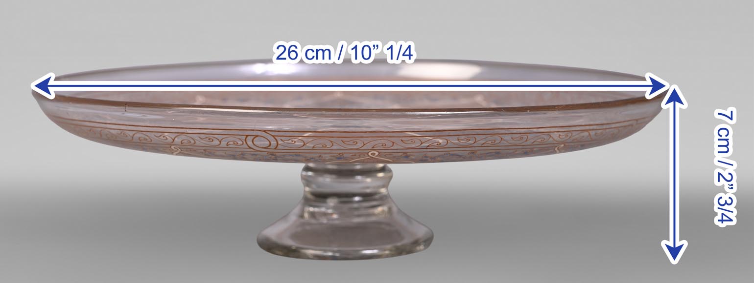BROCARD Philippe-Joseph (in the style of) — Blown glass dish with enamel and gilt decoration in the perso-islamic taste BROCARD Philippe-Joseph (in the style of) — Blown glass dish with enamel and gilt decoration in the perso-islamic taste-5