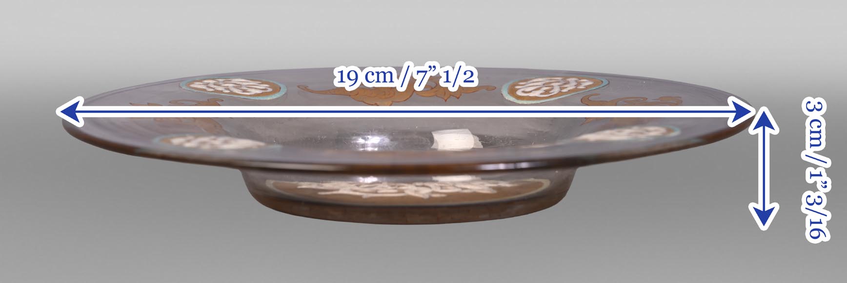 GIBOIN Nicolas-Jean Alphonse — Blown glass dish with enamel and gilt decoration in the hispano-moorish taste GIBOIN Nicolas-Jean Alphonse — Blown glass dish with enamel and gilt decoration in the hispano-moorish taste-7