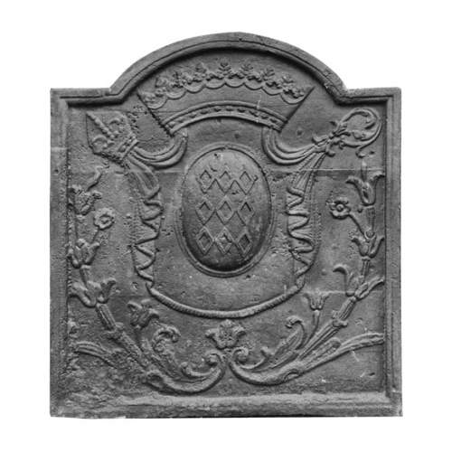 18th-Century French Cast Iron Fireback with the Arms of the House of Rohan