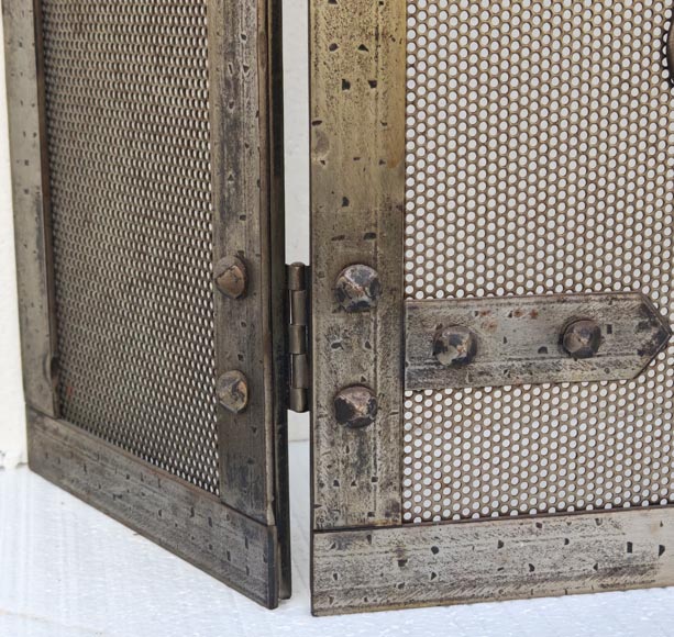 Modern spark screen decorated with a fleur-de-lis Modern spark screen decorated with a fleur-de-lis-3
