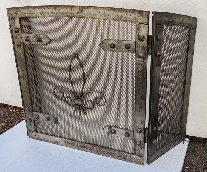 Modern spark screen decorated with a fleur-de-lis Modern spark screen decorated with a fleur-de-lis-4