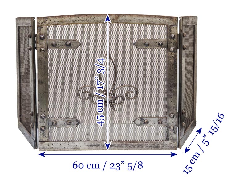 Modern spark screen decorated with a fleur-de-lis Modern spark screen decorated with a fleur-de-lis-6