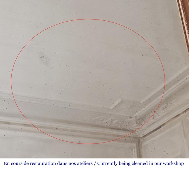 Richly decorated Louis XVI style gilt trumeau mirror Richly decorated Louis XVI style gilt trumeau mirror-6