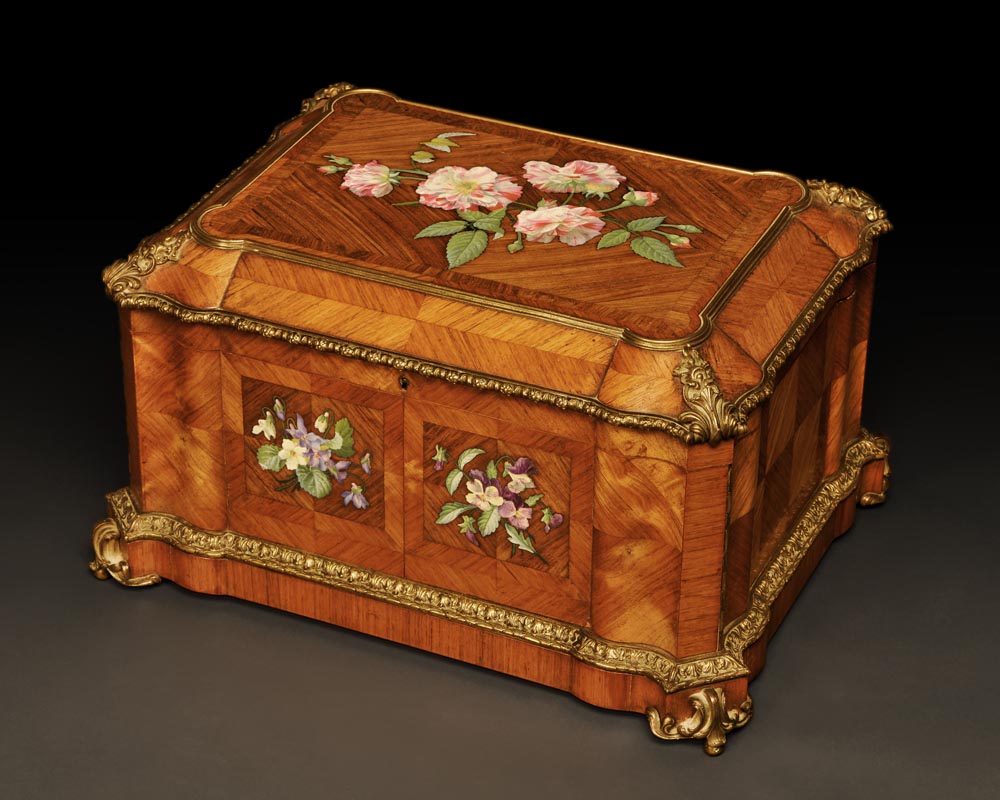 Maison TAHAN and Julien-Nicolas RIVART (1802-1867) - Perfume box decorated with porcelain marquetry Maison TAHAN and Julien-Nicolas RIVART (1802-1867) - Perfume box decorated with porcelain marquetry-0