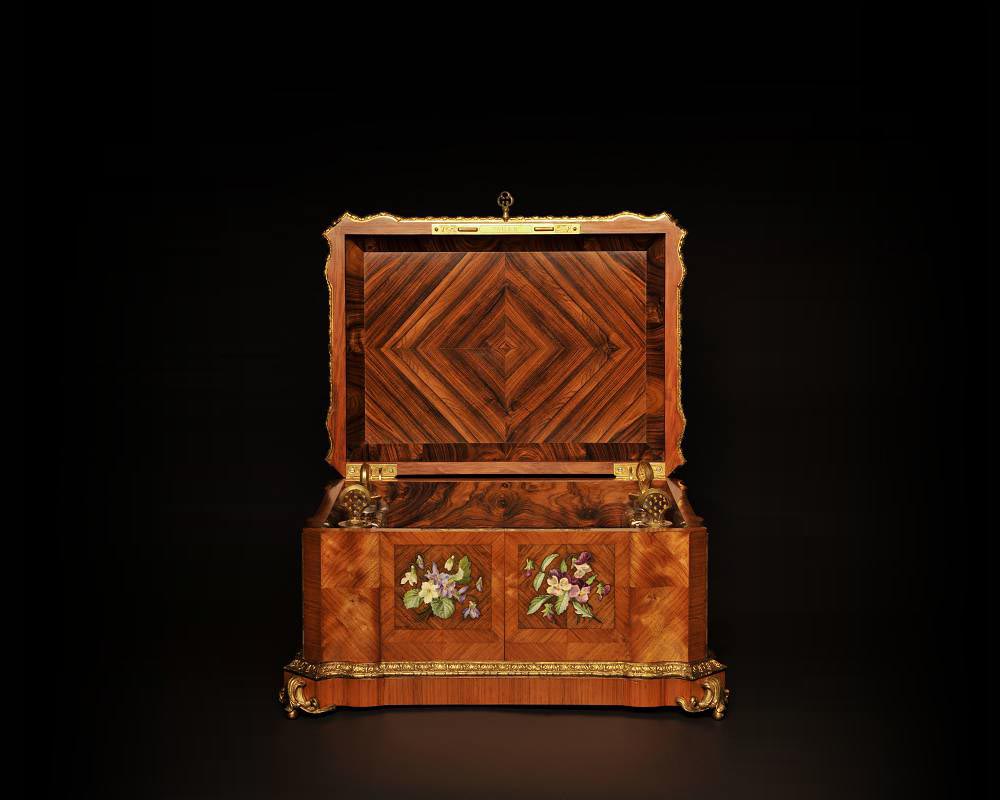 Maison TAHAN and Julien-Nicolas RIVART (1802-1867) - Perfume box decorated with porcelain marquetry Maison TAHAN and Julien-Nicolas RIVART (1802-1867) - Perfume box decorated with porcelain marquetry-1