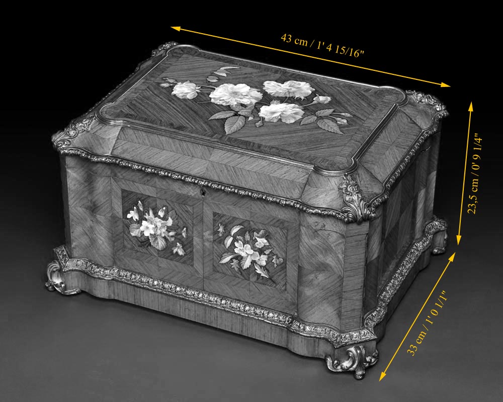 Maison TAHAN and Julien-Nicolas RIVART (1802-1867) - Perfume box decorated with porcelain marquetry Maison TAHAN and Julien-Nicolas RIVART (1802-1867) - Perfume box decorated with porcelain marquetry-4