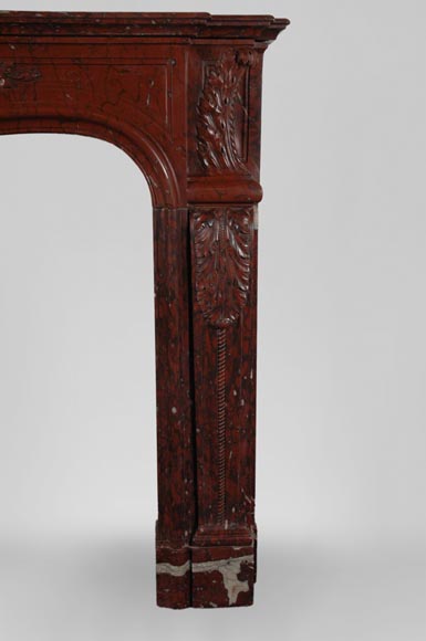19th Century red Griotte marble mantel 19th Century red Griotte marble mantel-3