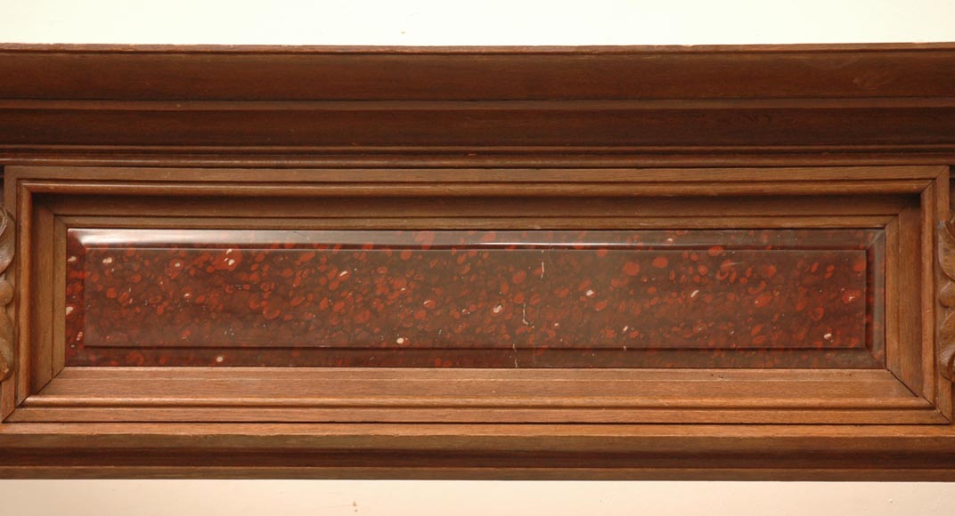 Antique oak mantel from the 19th century Antique oak mantel from the 19th century-1