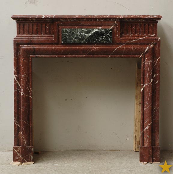 Louis XIV style mantel in Rouge du Nord marble Louis XIV style mantel in Rouge du Nord marble-0