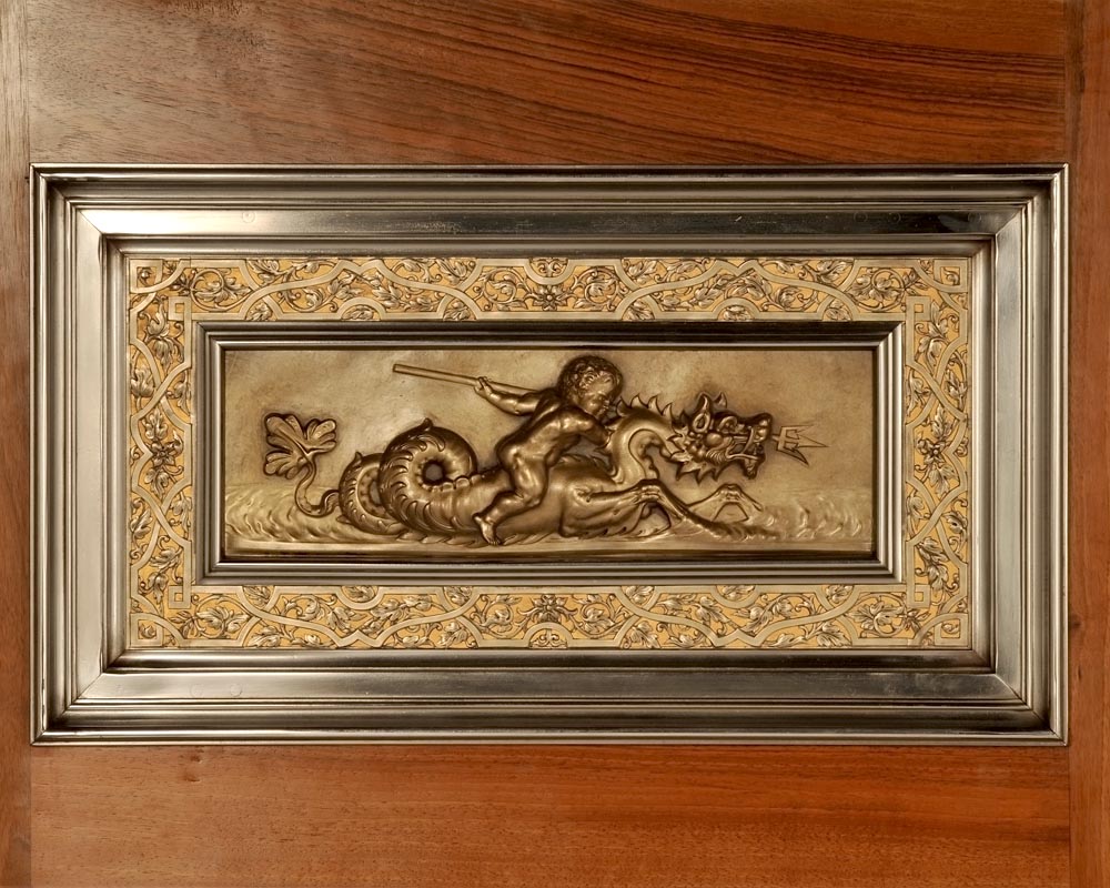 BERGUE Adolphe, An Exceptional Pair of Neo-Renaissance Doors BERGUE Adolphe, An Exceptional Pair of Neo-Renaissance Doors-2