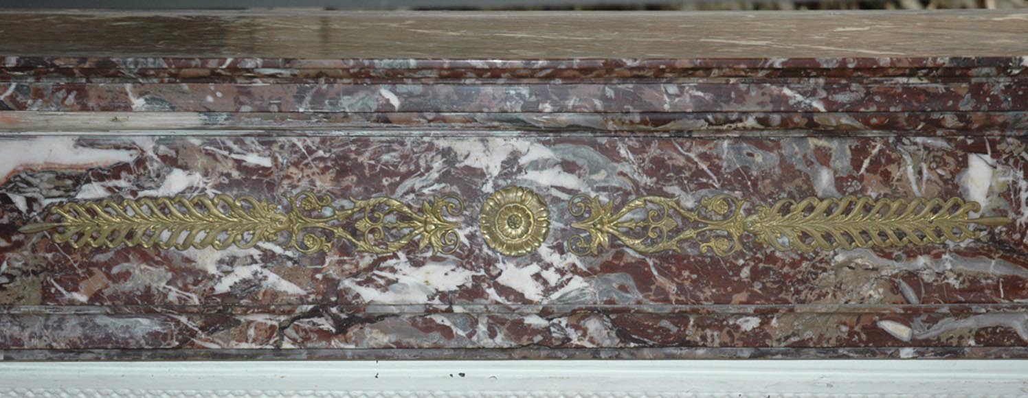 Transition style fireplace with bronze ornaments Transition style fireplace with bronze ornaments-1