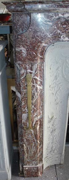 Transition style fireplace with bronze ornaments Transition style fireplace with bronze ornaments-2