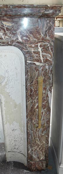 Transition style fireplace with bronze ornaments Transition style fireplace with bronze ornaments-3