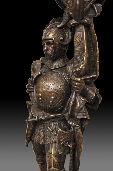 Jean-François GECHTER (1796-1844) - Pair of candlesticks with warriors Jean-François GECHTER (1796-1844) - Pair of candlesticks with warriors-3