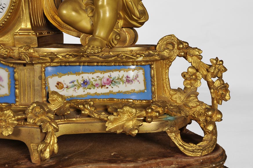 MIROY Frères - Beautiful antique clock with musicians putti MIROY Frères - Beautiful antique clock with musicians putti -6