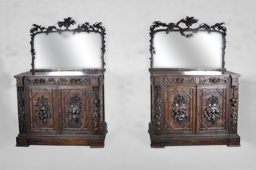 Matthew (1815-1889) and Willem (1816-1881) HORRIX (attrib. to) Important dining room set in "Black Forest" style Matthew (1815-1889) and Willem (1816-1881) HORRIX (attrib. to) Important dining room set in "Black Forest" style-8