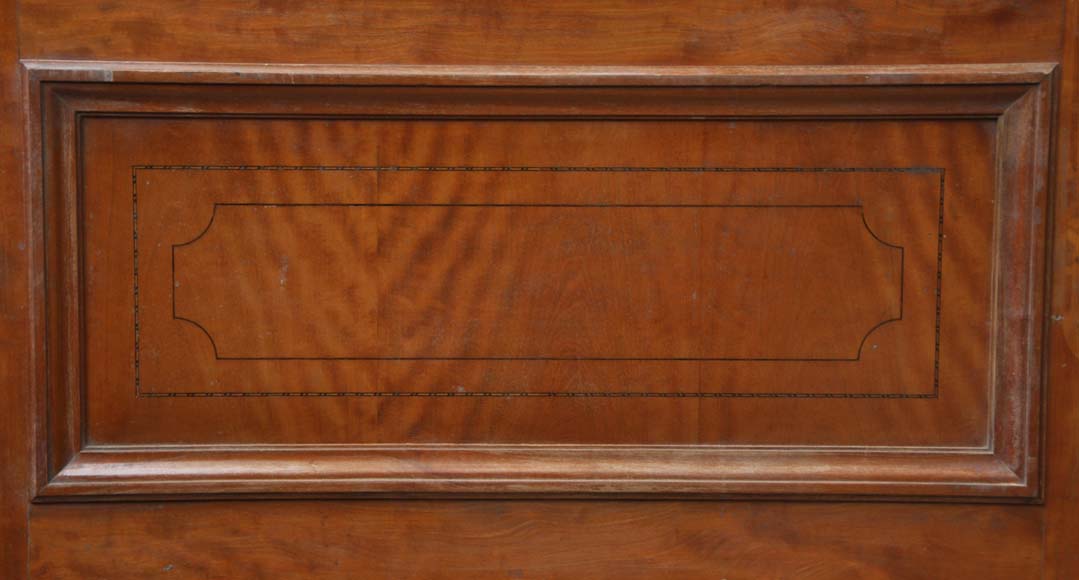 One double-door and two doors made out of mahogany with marquetry frieze decoration One double-door and two doors made out of mahogany with marquetry frieze decoration-6