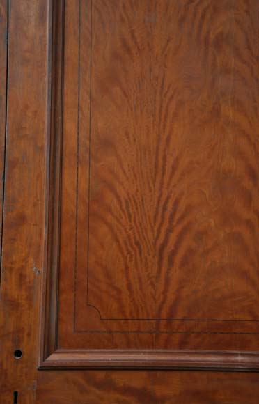 One double-door and two doors made out of mahogany with marquetry frieze decoration One double-door and two doors made out of mahogany with marquetry frieze decoration-9