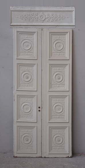 Double neo-classic door based on a drawing by Percier and Fontaine Double neo-classic door based on a drawing by Percier and Fontaine-0