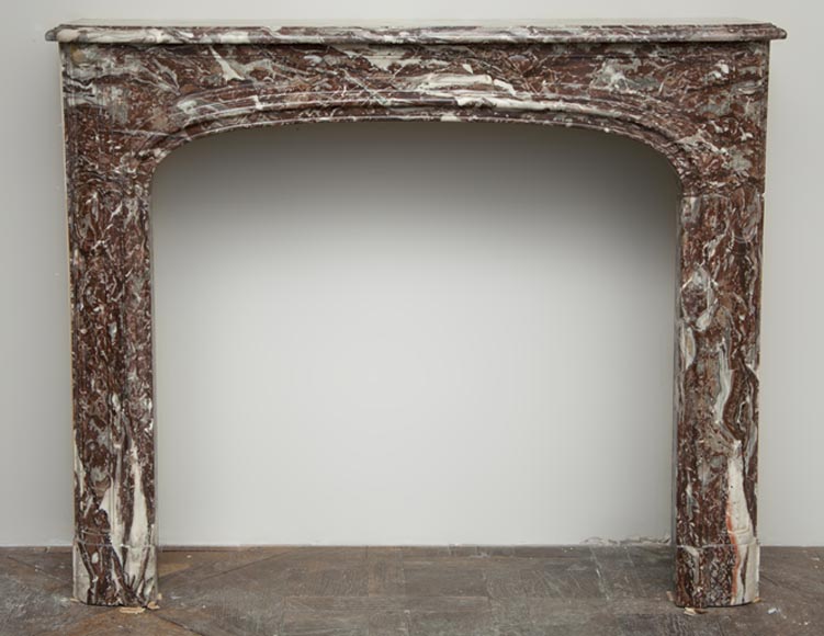 Antique Regence period fireplace made out of Red of Rance marble from the 18th century Antique Regence period fireplace made out of Red of Rance marble from the 18th century-0