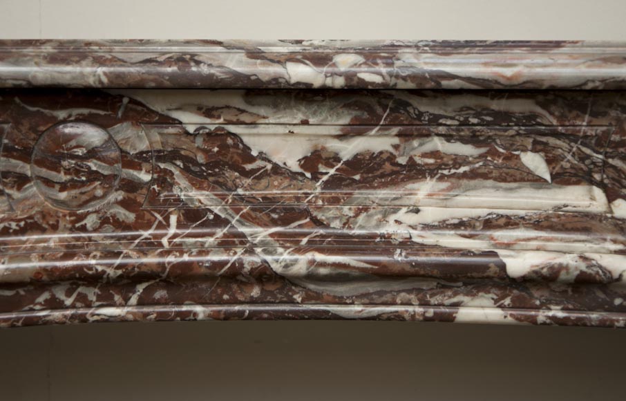 Antique Regence period fireplace made out of Red of Rance marble from the 18th century Antique Regence period fireplace made out of Red of Rance marble from the 18th century-1
