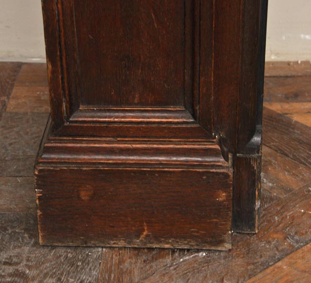 Antique Napoleon III style oak wood fireplace with Antique Napoleon III style oak wood fireplace with