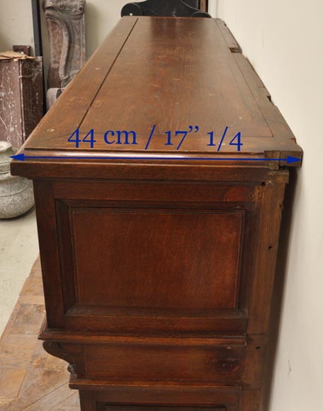 Antique Napoleon III style oak wood fireplace with Antique Napoleon III style oak wood fireplace with