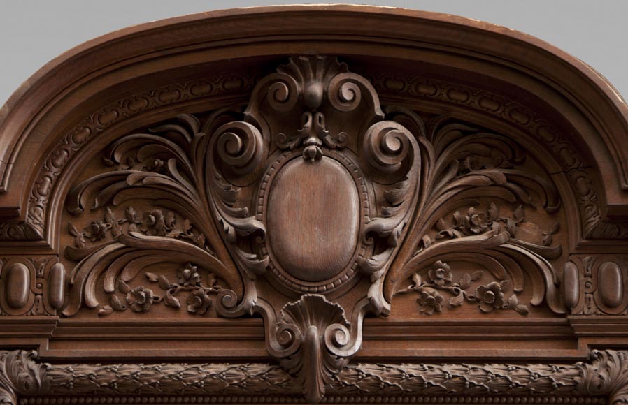 Exceptional antique oak wood fireplace made after the model of the fireplace in the Hercules Salon in Versailles Palace Exceptional antique oak wood fireplace made after the model of the fireplace in the Hercules Salon in Versailles Palace-12