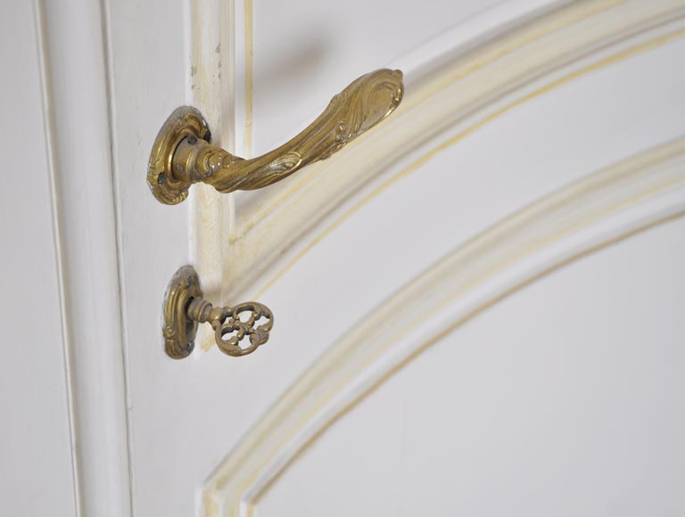 Beautiful Louis XV style paneled room with 18th century stone fireplace-4