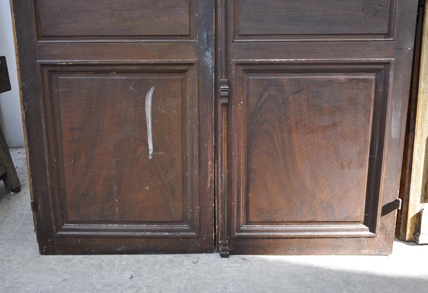 Antique double door with painted floral decor Antique double door with painted floral decor-9