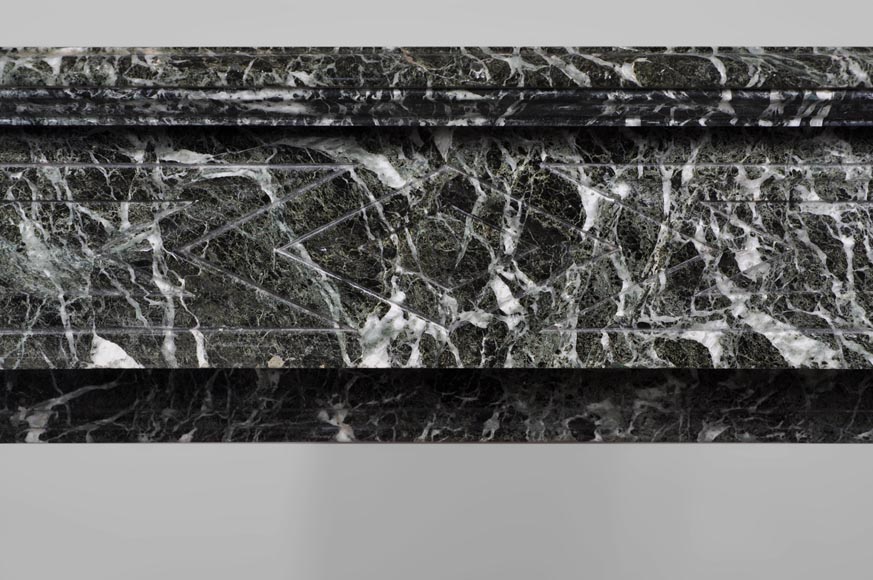 Antique Napoleon III style fireplace with lion's paws in Vert des Alpes marble Antique Napoleon III style fireplace with lion's paws in Vert des Alpes marble-1