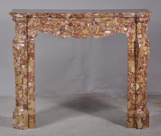 Pompadour style fireplace in Breche d'Alep marble Pompadour style fireplace in Breche d'Alep marble-0