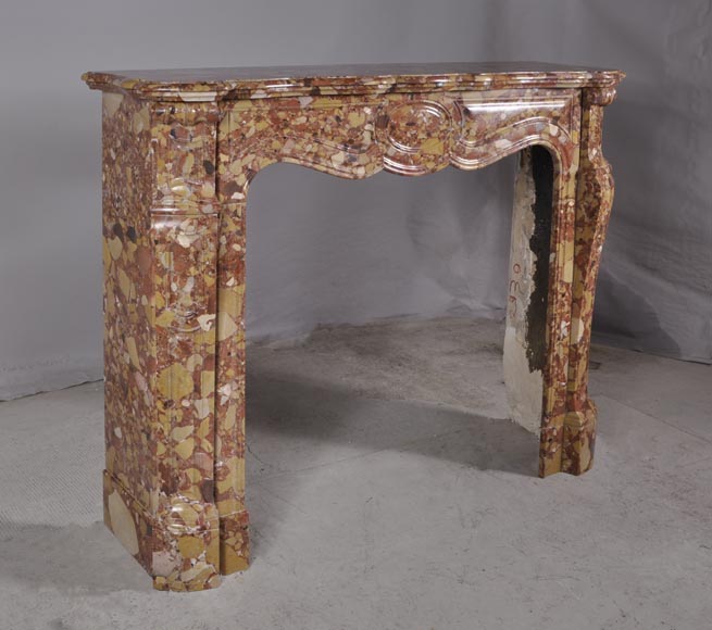 Pompadour style fireplace in Breche d'Alep marble Pompadour style fireplace in Breche d'Alep marble-2