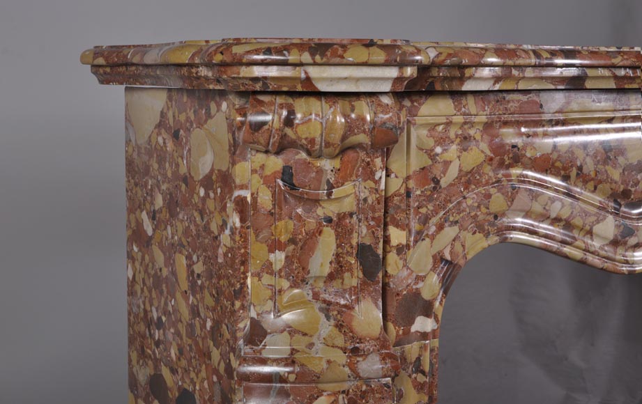 Pompadour style fireplace in Breche d'Alep marble Pompadour style fireplace in Breche d'Alep marble-3