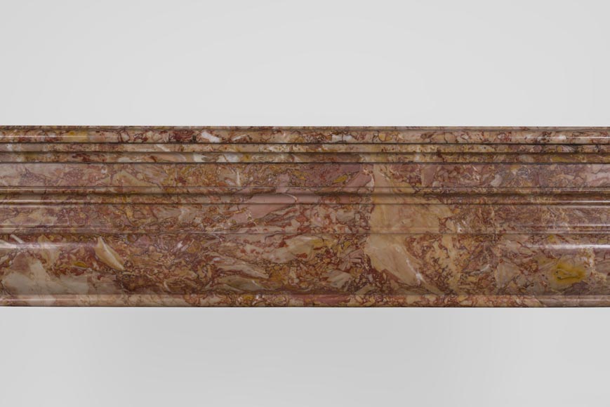 Antique Louis XIV style fireplace in Brèche marble Antique Louis XIV style fireplace in Brèche marble-1