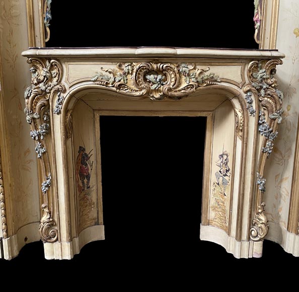 Panelled room with fine chinoiserie decoration from the Villa Les Cèdres,  King Leopold II’s residence  in Saint-Jean-Cap-Ferrat, Côte d’Azur-10