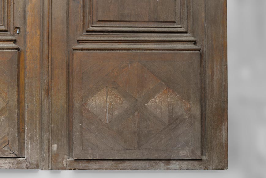 Important and rare door from an Haussmannian building in oakwood, late 19th century Important and rare door from an Haussmannian building in oakwood, late 19th century-4