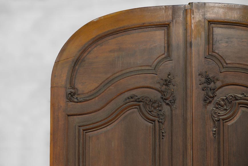 Important and rare door from an Haussmannian building in oakwood, late 19th century Important and rare door from an Haussmannian building in oakwood, late 19th century -2