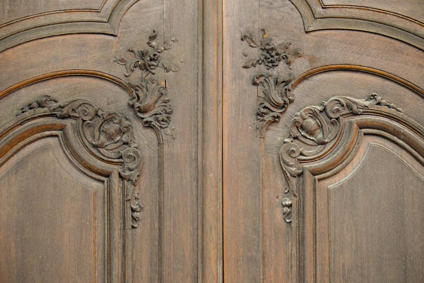 Important and rare door from an Haussmannian building in oakwood, late 19th century Important and rare door from an Haussmannian building in oakwood, late 19th century -4