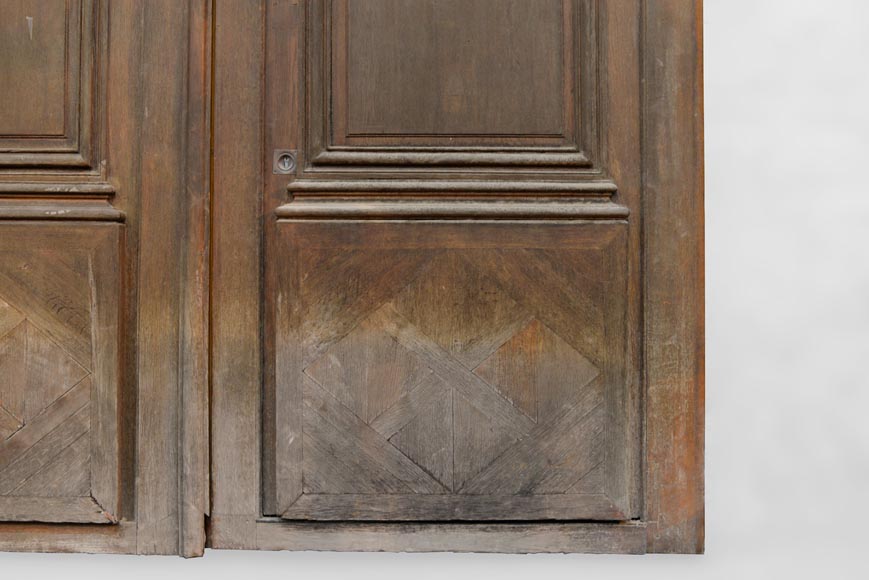 Important and rare door from an Haussmannian building in oakwood, late 19th century Important and rare door from an Haussmannian building in oakwood, late 19th century -6
