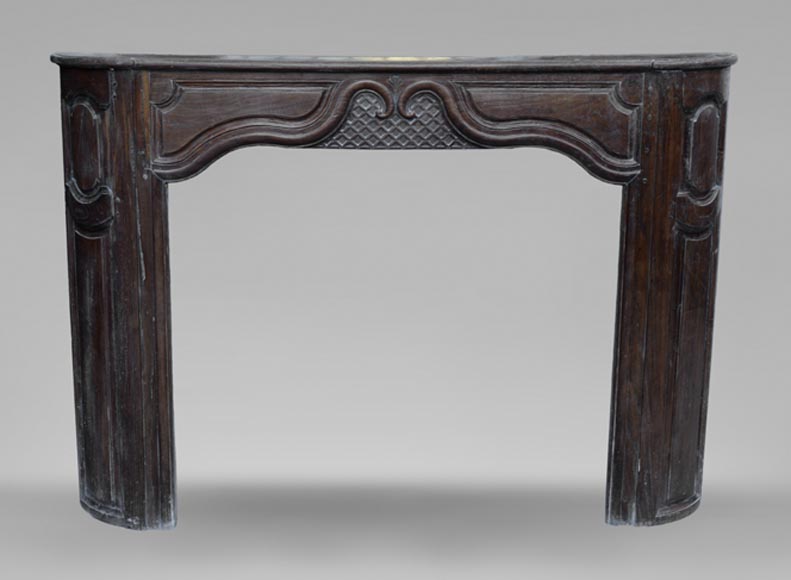 Large antique oak wood fireplace, Regence style, 1st half of the 19th c. Large antique oak wood fireplace, Regence style, 1st half of the 19th c.-0