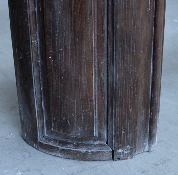 Large antique oak wood fireplace, Regence style, 1st half of the 19th c. Large antique oak wood fireplace, Regence style, 1st half of the 19th c.-4