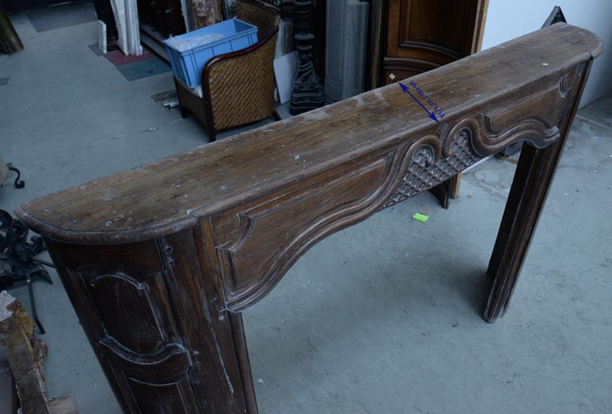 Large antique oak wood fireplace, Regence style, 1st half of the 19th c. Large antique oak wood fireplace, Regence style, 1st half of the 19th c.-8