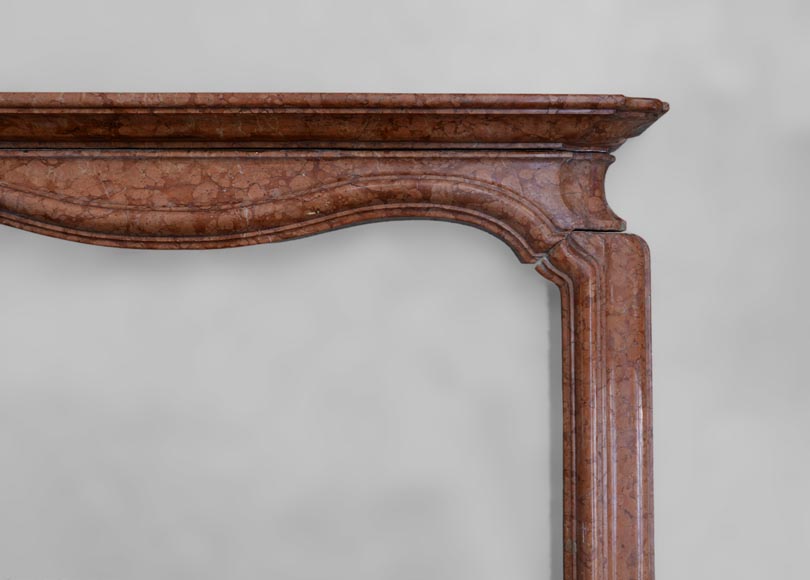 Regence style fireplace in Rosso Verona marble, early 20th century Regence style fireplace in Rosso Verona marble, early 20th century-6