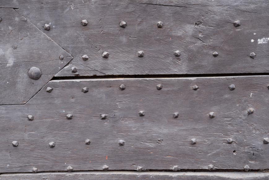 Rare antique door in oak wood with nails, 18th century Rare antique door in oak wood with nails, 18th century-3