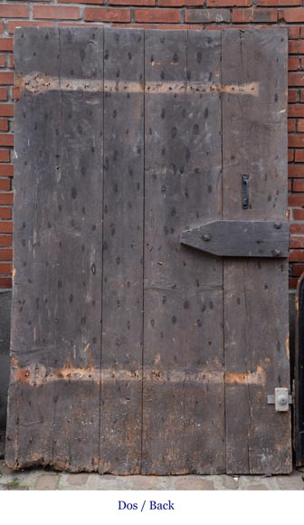 Rare antique door in oak wood with nails, 18th century Rare antique door in oak wood with nails, 18th century-7