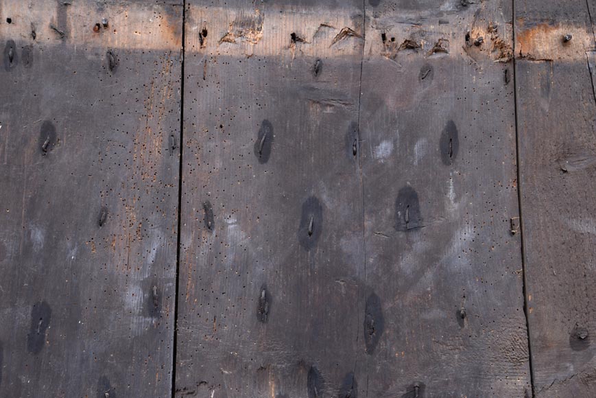 Rare antique door in oak wood with nails, 18th century Rare antique door in oak wood with nails, 18th century-9