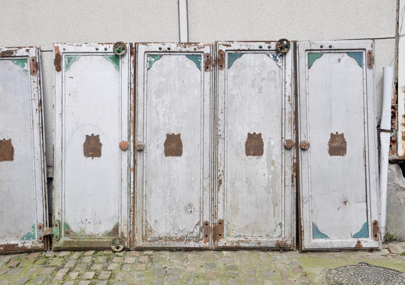 Antique set of eight industrial boiler room doors Antique set of eight industrial boiler room doors -1